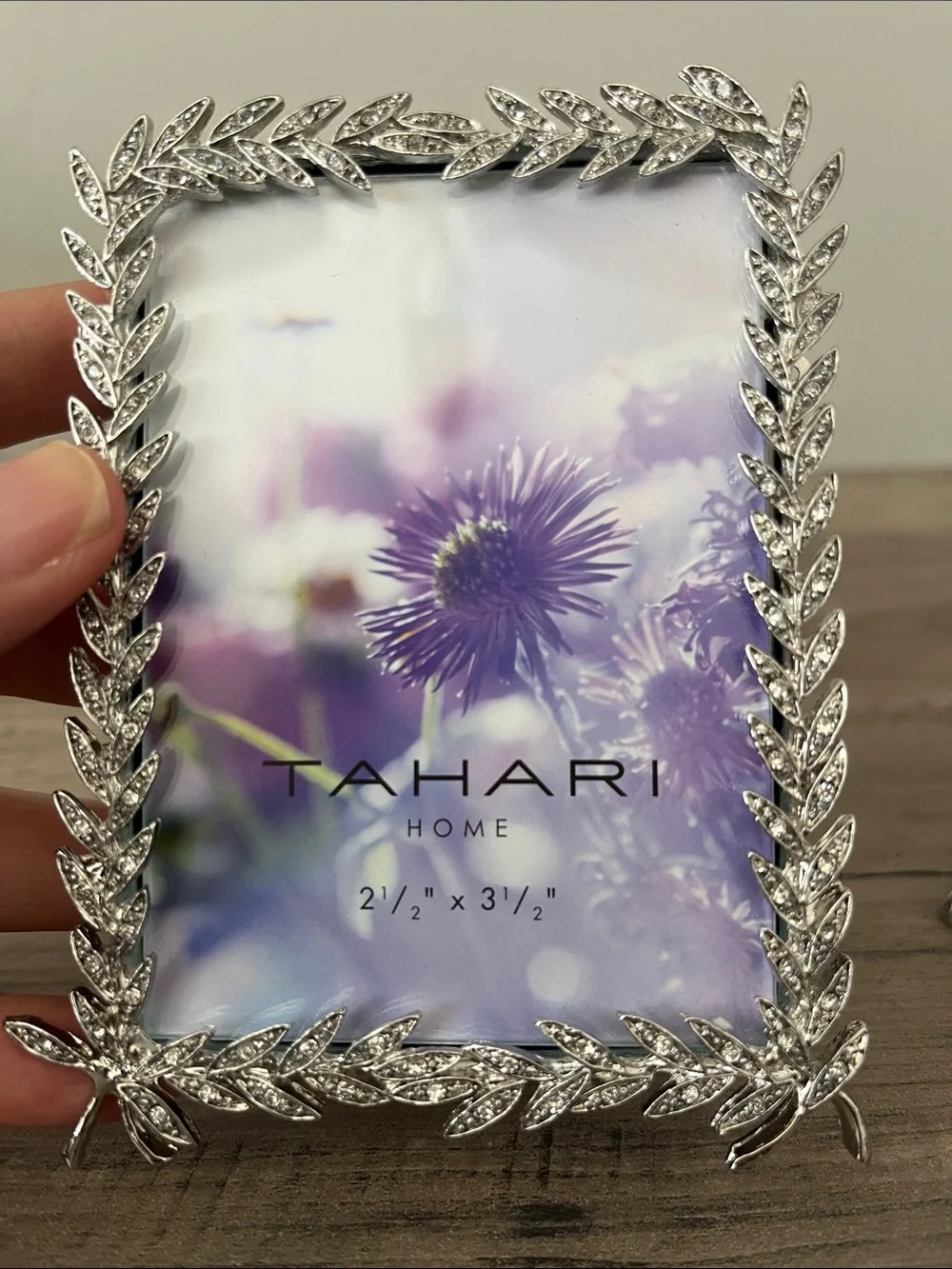 Tahari Silver Leaf Laurel Picture Frames Set